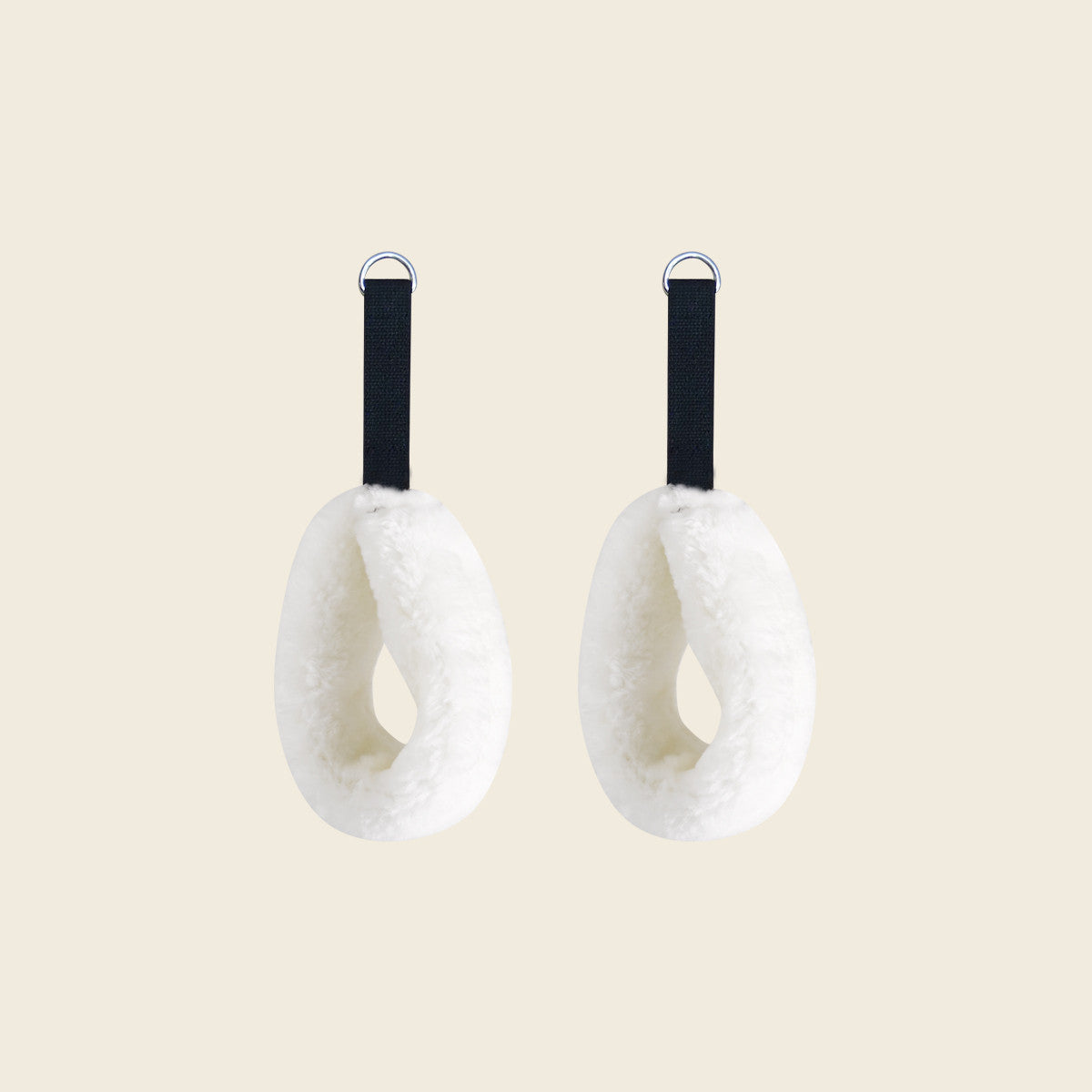 GRATZ PILATES SHEEPSKIN LOOPS WITH CANVAS STRAPS FOR LEG SPRINGS (PAIR)